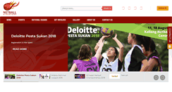 Desktop Screenshot of netball.org.sg